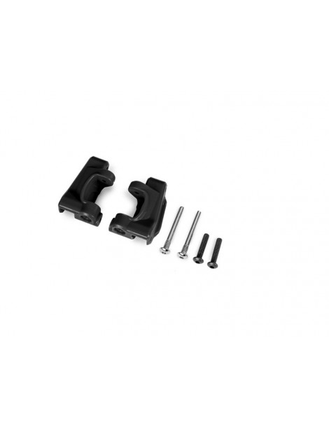 Traxxas Caster blocks (c-hubs), extreme heavy duty, black (for use with 9182)