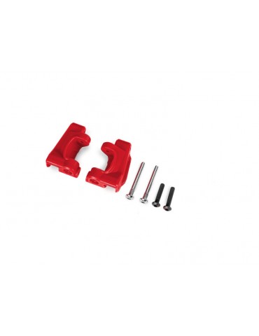 Traxxas Caster blocks (c-hubs), extreme heavy duty, red (for use with 9182)