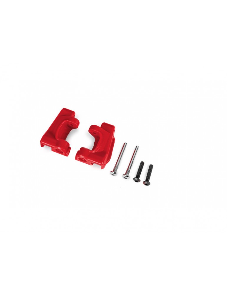 Traxxas Caster blocks (c-hubs), extreme heavy duty, red (for use with 9182)