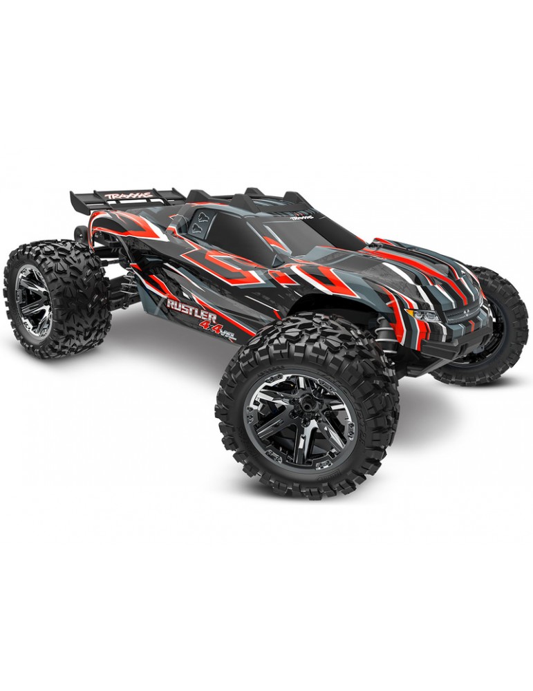 Traxxas Rustler 1:10 VXL HD 4WD RTR Raudona