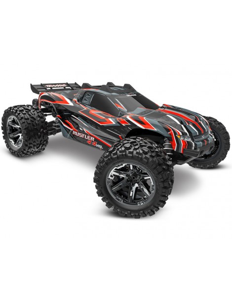 Traxxas Rustler 1:10 VXL HD 4WD RTR Raudona
