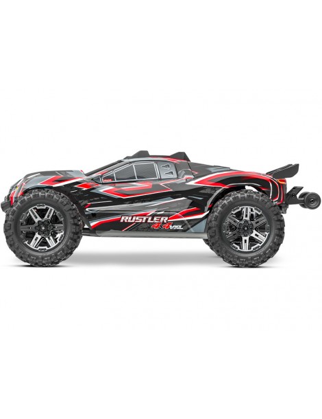 Traxxas Rustler 1:10 VXL HD 4WD RTR Raudona