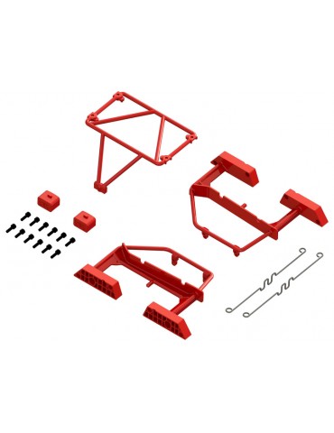 Arrma Desert Truck Body Roll Cage Set, Red: Grom
