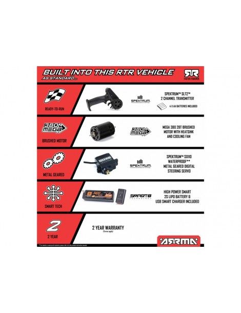 Arrma Mojave Grom 1:18 4WD RTR Red