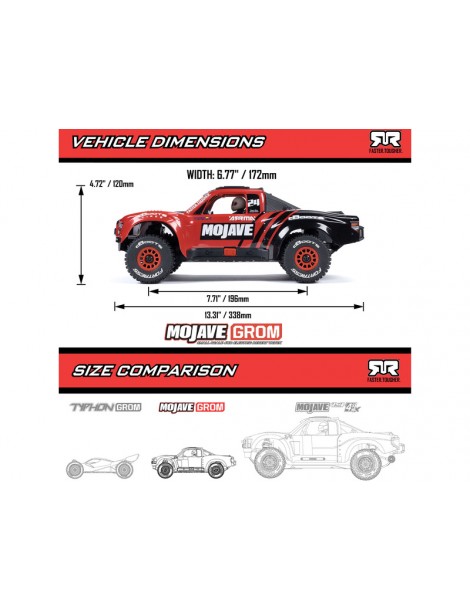 Arrma Mojave Grom 1:18 4WD RTR Red