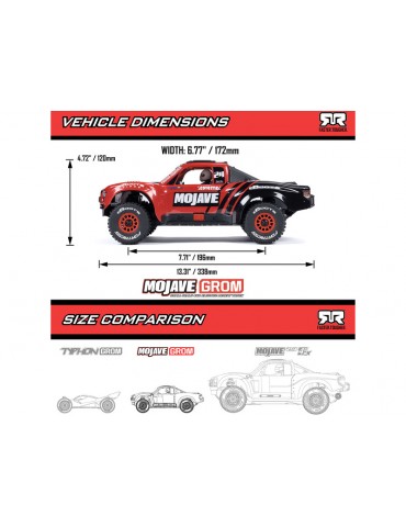 Arrma Mojave Grom 1:18 4WD RTR Red