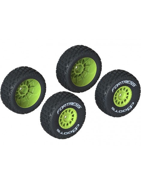 Arrma dBoots FORTRESS Tire Set Glued, Yellow (2)