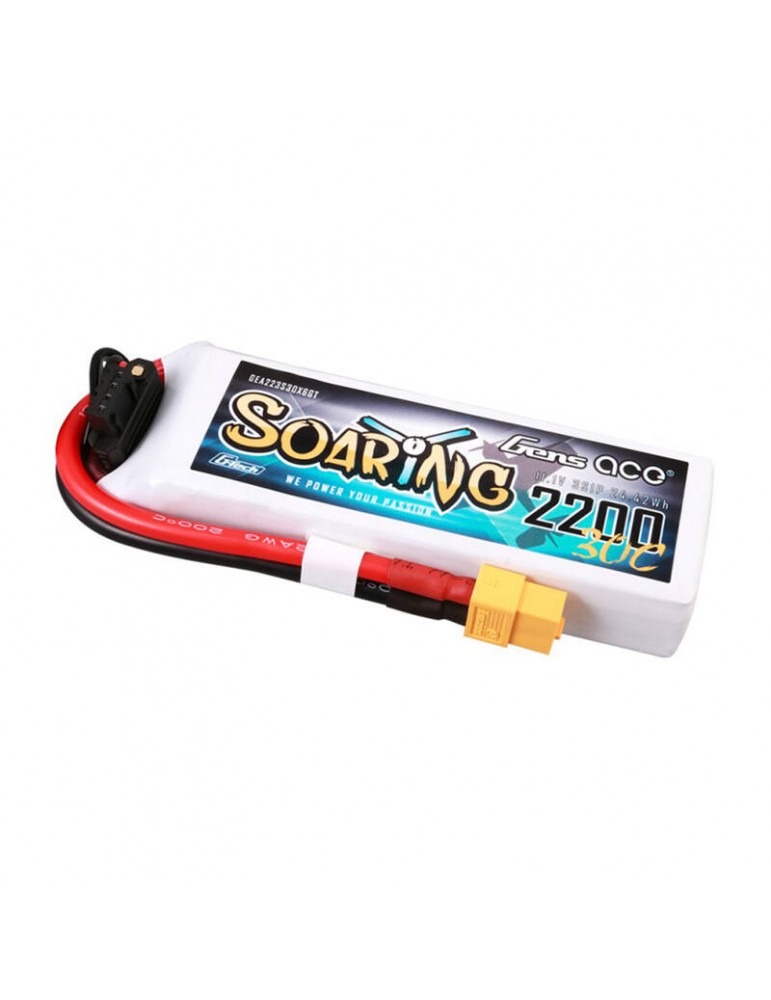 Gens ace G-Tech Soaring 2200mAh 11.1V 30C 3S1P Lipo Batte