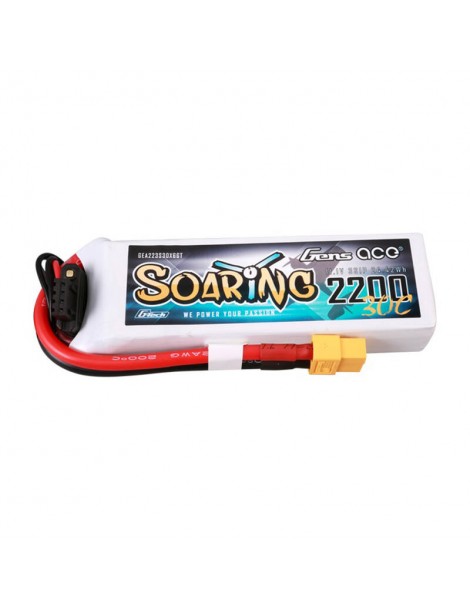 Gens ace G-Tech Soaring 2200mAh 11.1V 30C 3S1P Lipo Batte