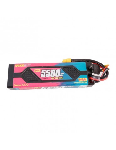 Gens ace Advanced 5500mAh 7.6V 100C 2S1P HardCase Lipo Battery Pack with XT60