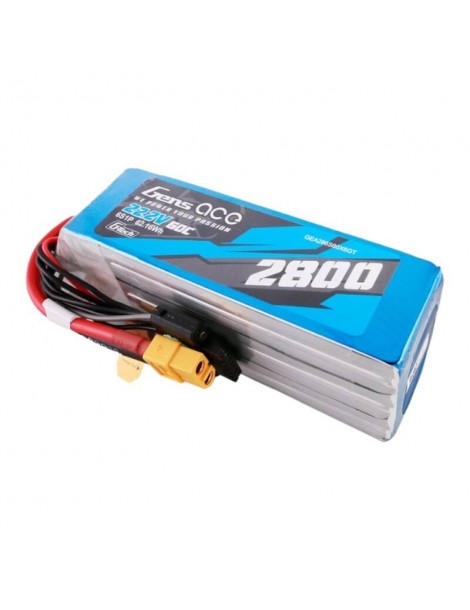 Gens ace G-Tech 2800mAh 22.2V 60C 6S1P Lipo Battery Pack with XT60 plug