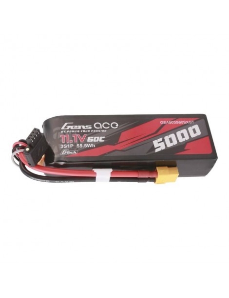Gens ace G-Tech 5000mAh 11.1V 60C 3S1P Lipo With XT60 Plug