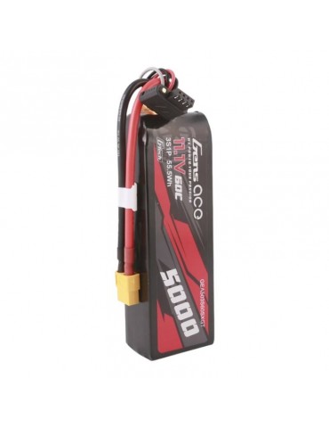 Gens ace G-Tech 5000mAh 11.1V 60C 3S1P Short-Size Lipo With XT60 Plug