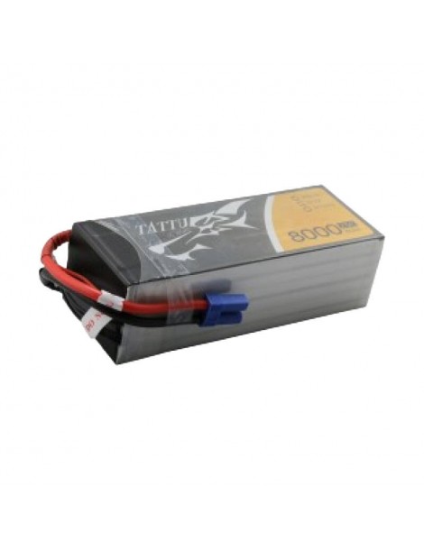 Tattu 8000mAh 22.2V 25C 6S1P Lipo Battery Pack with EC5
