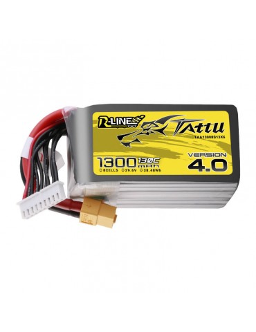 Tattu R-Line Version 4.0 1300mAh 29.6V 130C 8S1P Lipo Baterija XT60
