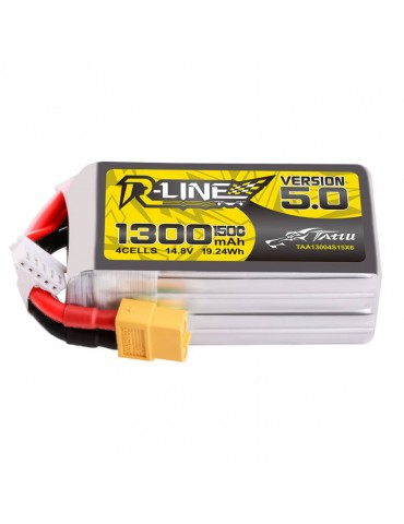 Tattu R-Line Version 5.0 1300mAh 14.8V 150C 4S1P Lipo Baterija XT60
