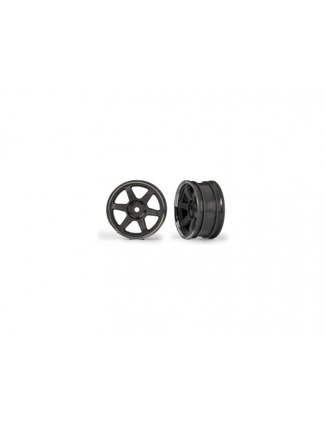 Traxxas Wheels 1.9" six spoke (graphite gray w/chrome rim) (front) (2)