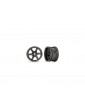 Traxxas Wheels 1.9" six spoke (graphite gray w/chrome rim) (wide, rear) (2)