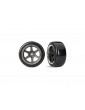 Traxxas Tires & wheels 1.9", six spoke graphite gray wheels, Drift hard tires (wide, rear) (2)