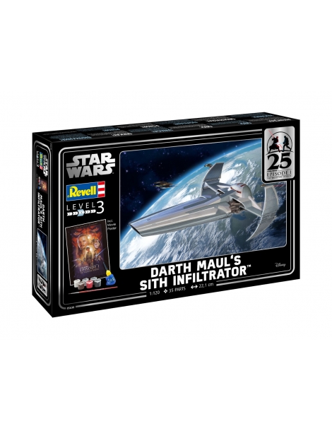 Revell SW EP1 Darth Maul's Sith Infiltrator (1:120) (dovanų rinkinys)