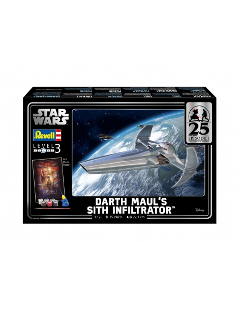 Revell SW EP1 Darth Maul's Sith Infiltrator (1:120) (dovanų rinkinys)