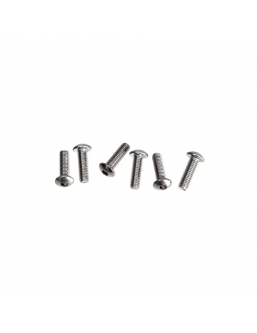 Traxxas varžtai, M3x10 mm su galvute (šešiakampė galvutė) (nerūdijantis plienas) (6)