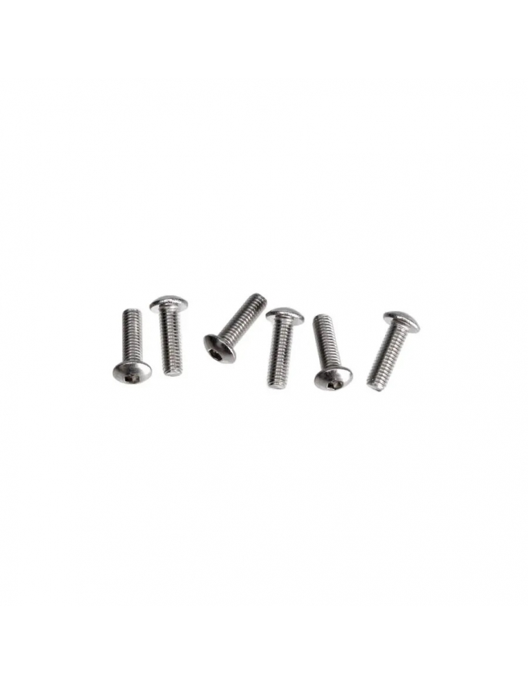 Traxxas varžtai, M3x10 mm su galvute (šešiakampė galvutė) (nerūdijantis plienas) (6)