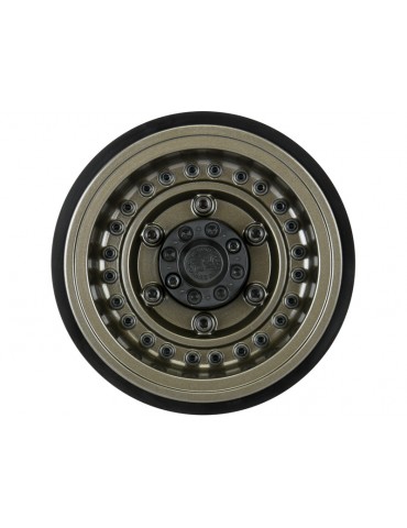 Black Rhino Armory Gunmetal 2.9" Aluminum Dual Offset (+5/+10) Wheels for Axial SCX6