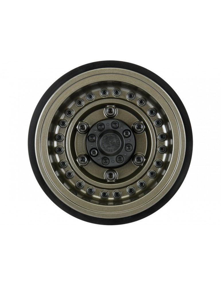 Black Rhino Armory Gunmetal 2.9" Aluminum Dual Offset (+5/+10) Wheels for Axial SCX6