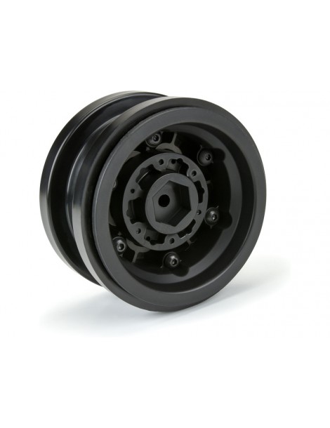 Black Rhino Armory Gunmetal 2.9" Aluminum Dual Offset (+5/+10) Wheels for Axial SCX6