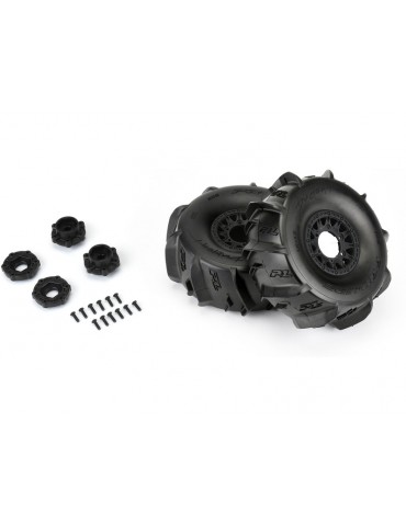 Pro-Line 1/7 Dumont Sand/Snow F/R Tires MTD 17mm Black Raid (2): Mojave/UDR