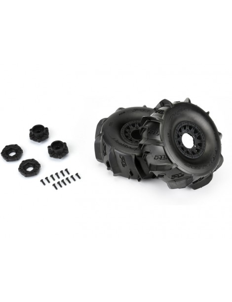 Pro-Line 1/7 Dumont Sand/Snow F/R Tires MTD 17mm Black Raid (2): Mojave/UDR