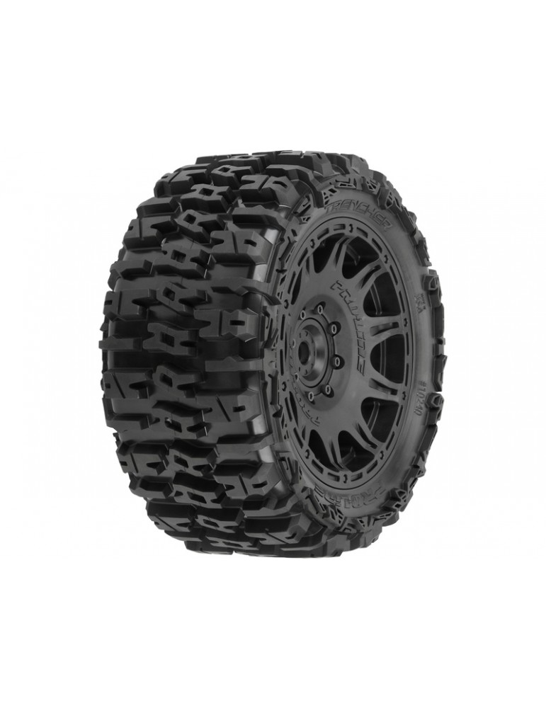 Pro-Line 1/6 Trencher F/R 5.7 Tires Mounted 24mm Black Raid 8x48 Hex (2)