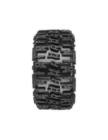 Pro-Line 1/6 Trencher F/R 5.7 Tires Mounted 24mm Black Raid 8x48 Hex (2)