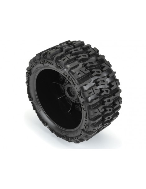 Pro-Line 1/6 Trencher F/R 5.7 Tires Mounted 24mm Black Raid 8x48 Hex (2)