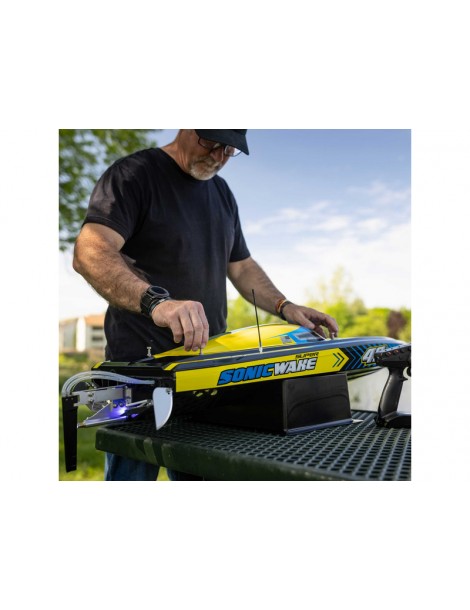 Pro Boat Super Sonicwake 48 colių RC laivas su LED žibintais ir 8S sistema