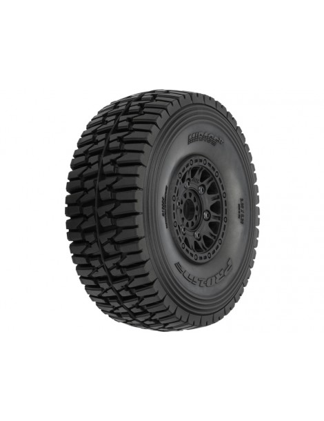 Pro-Line Wheels 2.4/3.3", Mirage TT Belted Tires, Raid Black Wheels (2)