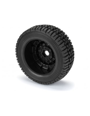 Pro-Line Wheels 2.4/3.3", Mirage TT Belted Tires, Raid Black Wheels (2)