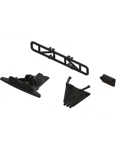 Arrma Lower Skid And Bumper Mount Set, Black