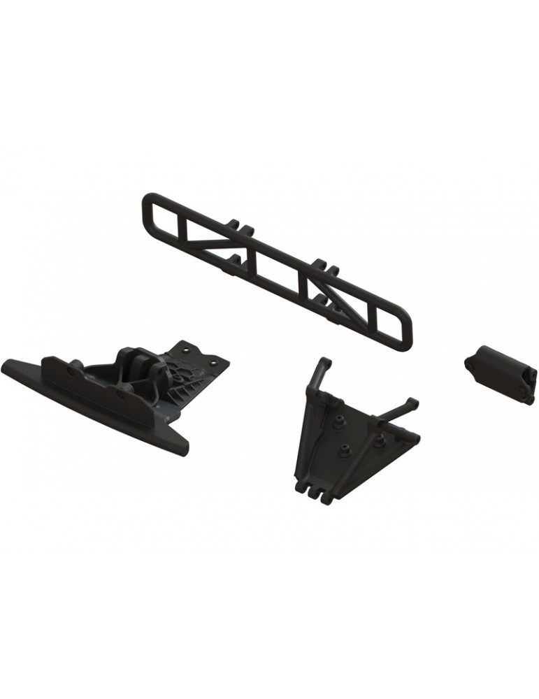 Arrma Lower Skid And Bumper Mount Set, Black