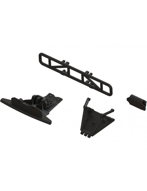 Arrma Lower Skid And Bumper Mount Set, Black