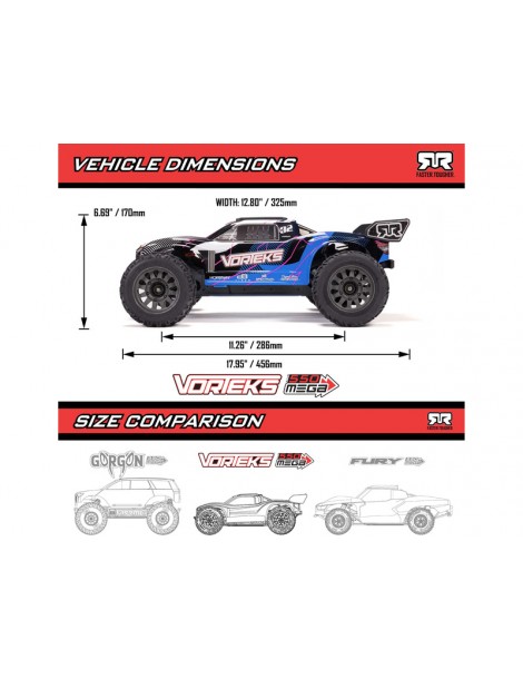 Arrma 1/10 Vorteks Mega 550 Basic blue
