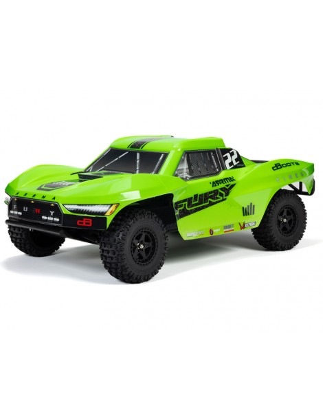 1/10 FURY MEGA 550 2WD Short Course Truck RTR, Žalia