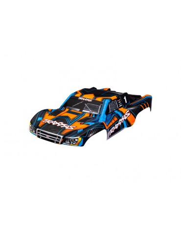 Traxxas Body, Slash 4X4, orange and blue (clipless mounting)