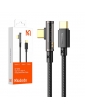 USB ir USB-C „Prism“ 90 laipsnių kabelis Mcdodo CA-3401, 100 W, 1,8 m (juodas)