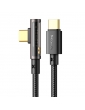 USB ir USB-C „Prism“ 90 laipsnių kabelis Mcdodo CA-3401, 100 W, 1,8 m (juodas)