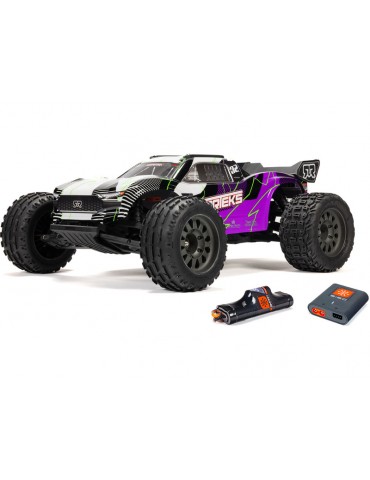 Arrma 1/10 Vorteks Mega 550 RTR Violetinė - RC modelis su baterija ir įkrovikliu