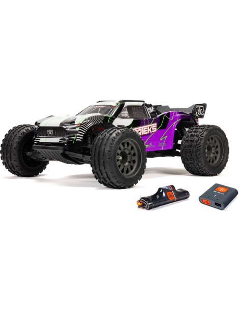 Arrma 1/10 Vorteks Mega 550 RTR Violetinė - RC modelis su baterija ir įkrovikliu
