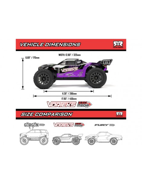 Arrma 1/10 Vorteks Mega 550 RTR purple