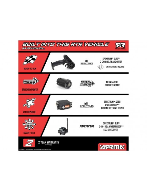 Arrma 1/10 Vorteks Mega 550 RTR purple